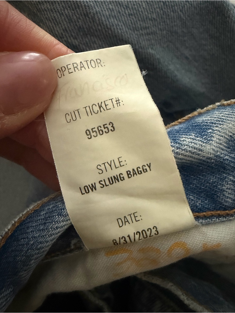 AGOLDE Low Slung Baggy 30.5 Jeans Libertine Size 27 NWOT Distressed - Picture 8 of 9